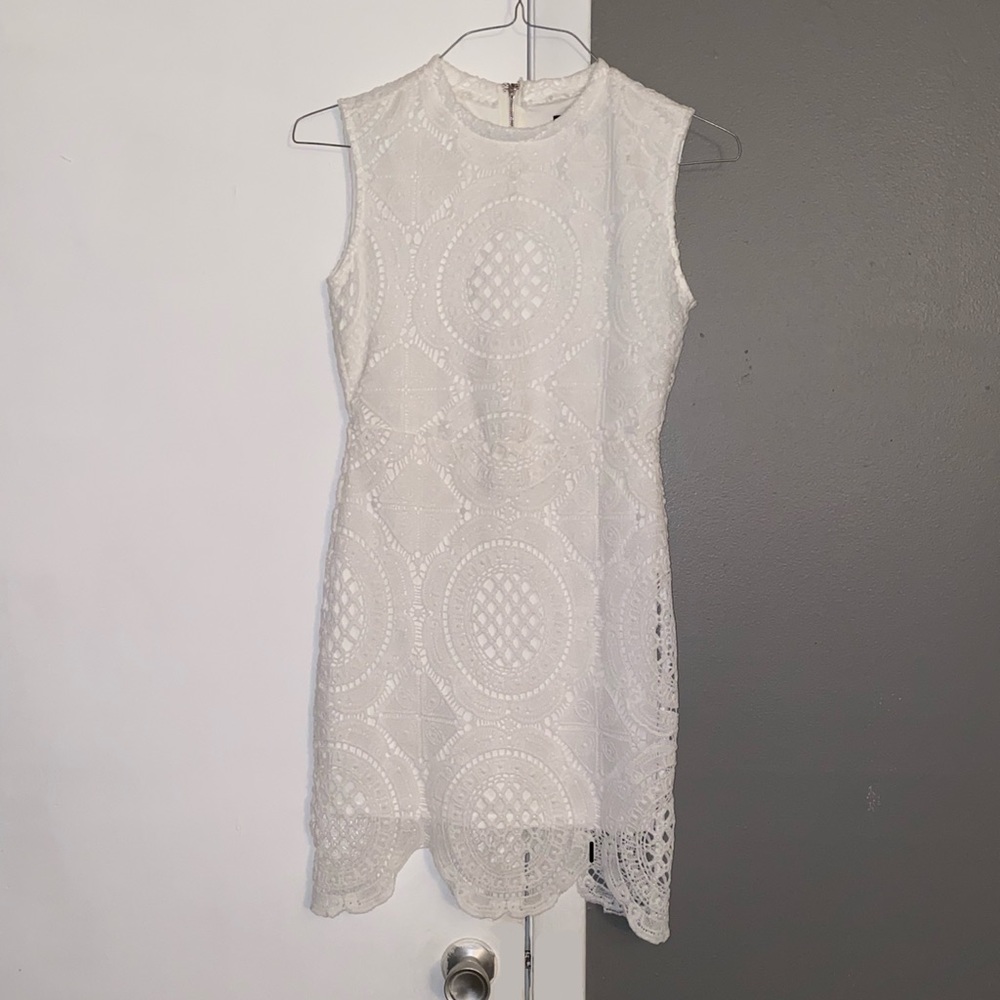 Crochet overlay dress